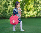 HappyVk- Baby Doll Diaper Bag with Doll Changing Pad and Doll Accessories Set - Handbag for Girls - Cute Luminous Cat mbroidery