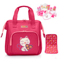 HappyVk- Baby Doll Diaper Bag with Doll Changing Pad and Doll Accessories Set - Handbag for Girls - Cute Luminous Cat mbroidery