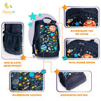 HappyVk- Packable Kids Backpack Luminous Galaxy 9L, 3-5 years old, Lightweight Toddler backpack, Foldable Kids Hiking Daypack with Rain Cover included