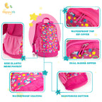 HappyVk- Packable Kids Backpack Luminous Unicorn 9L, 3-5 years old, Lightweight Toddler backpack, Foldable Kids Hiking Daypack with Rain Cover included