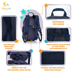 HappyVk- Packable Kids Backpack Luminous Galaxy 9L, 3-5 years old, Lightweight Toddler backpack, Foldable Kids Hiking Daypack with Rain Cover included