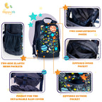 HappyVk- Packable Kids Backpack Luminous Galaxy 9L, 3-5 years old, Lightweight Toddler backpack, Foldable Kids Hiking Daypack with Rain Cover included