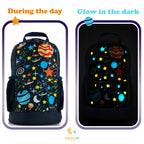 HappyVk- Packable Kids Backpack Luminous Galaxy 9L, 3-5 years old, Lightweight Toddler backpack, Foldable Kids Hiking Daypack with Rain Cover included