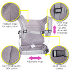 HappyVk - Baby Doll Carrier Unicorn Embroidery Front & Back Carry Positions Pretend Play Toy for Girls Ages 3+ Adjustable Straps & Cotton Canvas