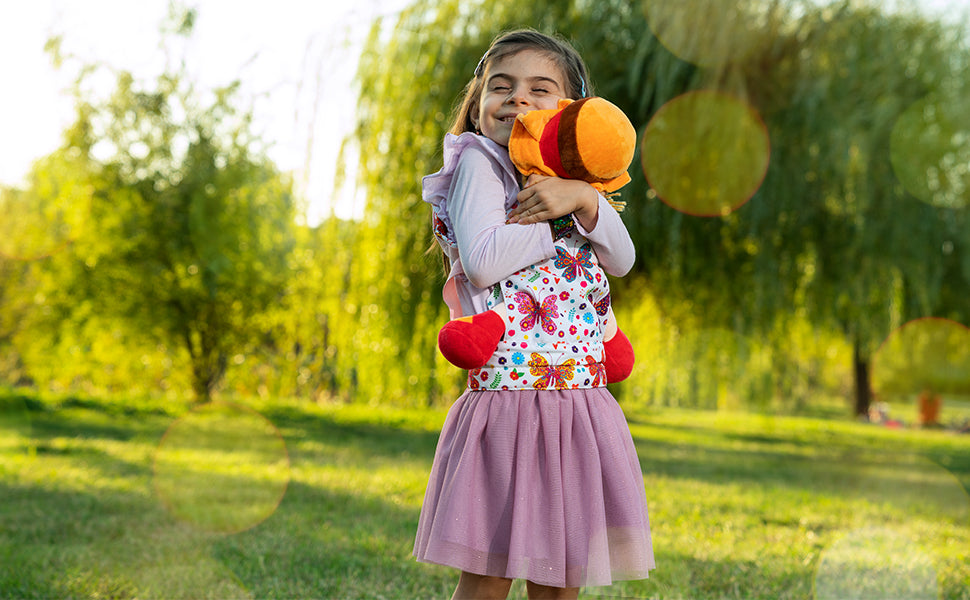 HappyVk Baby Doll Carrier Toy Doll Carrier Front Back for little girls Doll Accessories Butterfly