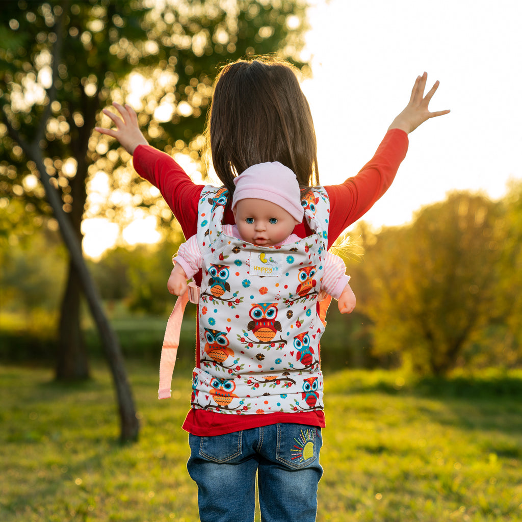 HappyVk -Baby Doll Carrier for Little Girls - Toy Baby Carrier- Unicorn