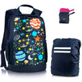 HappyVk- Packable Kids Backpack Luminous Galaxy 9L, 3-5 years old, Lightweight Toddler backpack, Foldable Kids Hiking Daypack with Rain Cover included