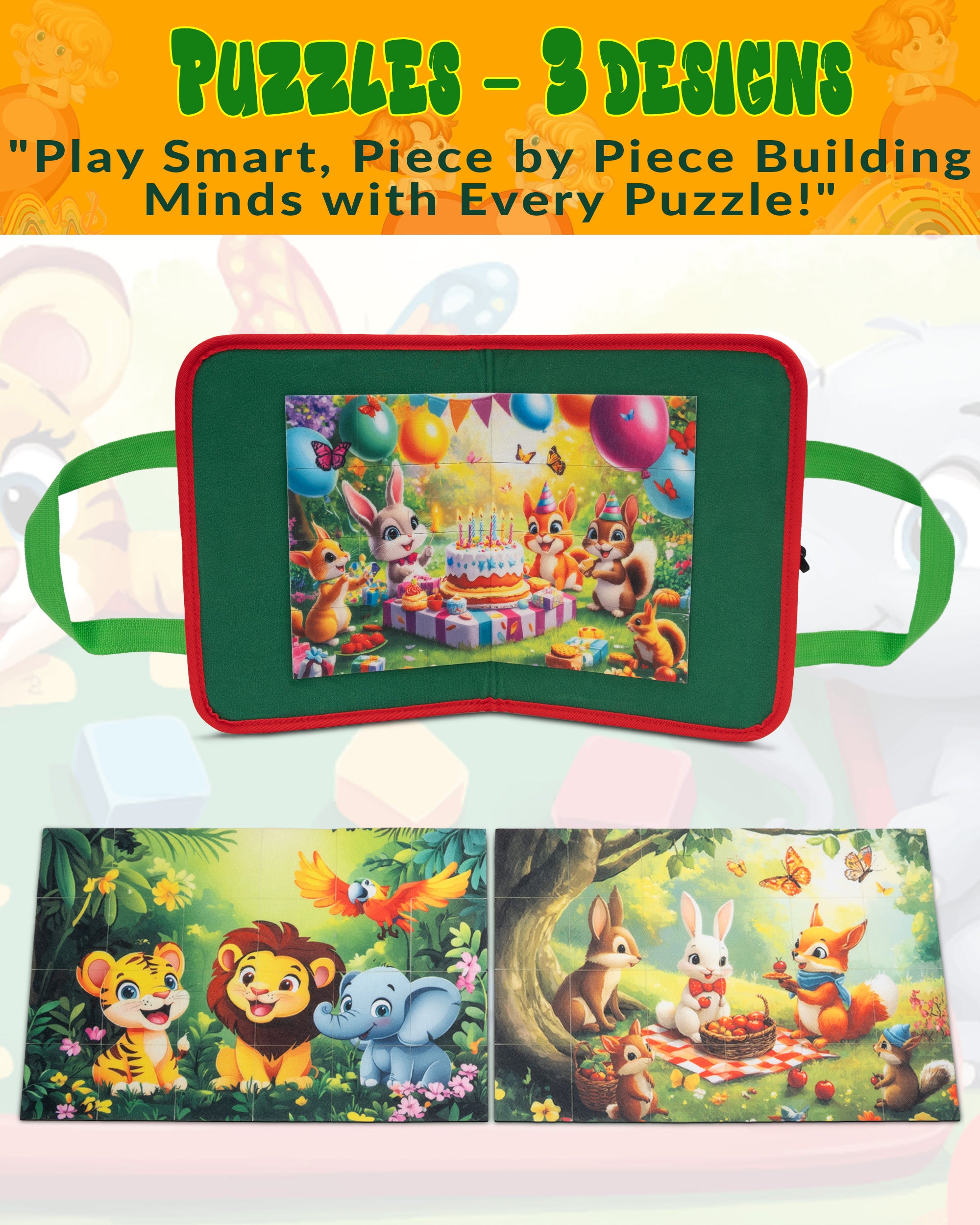 HappyVk Educational Felt Story Board Set – One Felt Board and 154 Pieces Storytelling Learning Kit for Toddlers and A Felt Activity Board Game with 10 Weaving Strips - Montessori Toys Activity Board