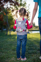 HappyVk - Baby Doll Carrier Unicorn Embroidery Front & Back Carry Positions Pretend Play Toy for Girls Ages 3+ Adjustable Straps & Cotton Canvas