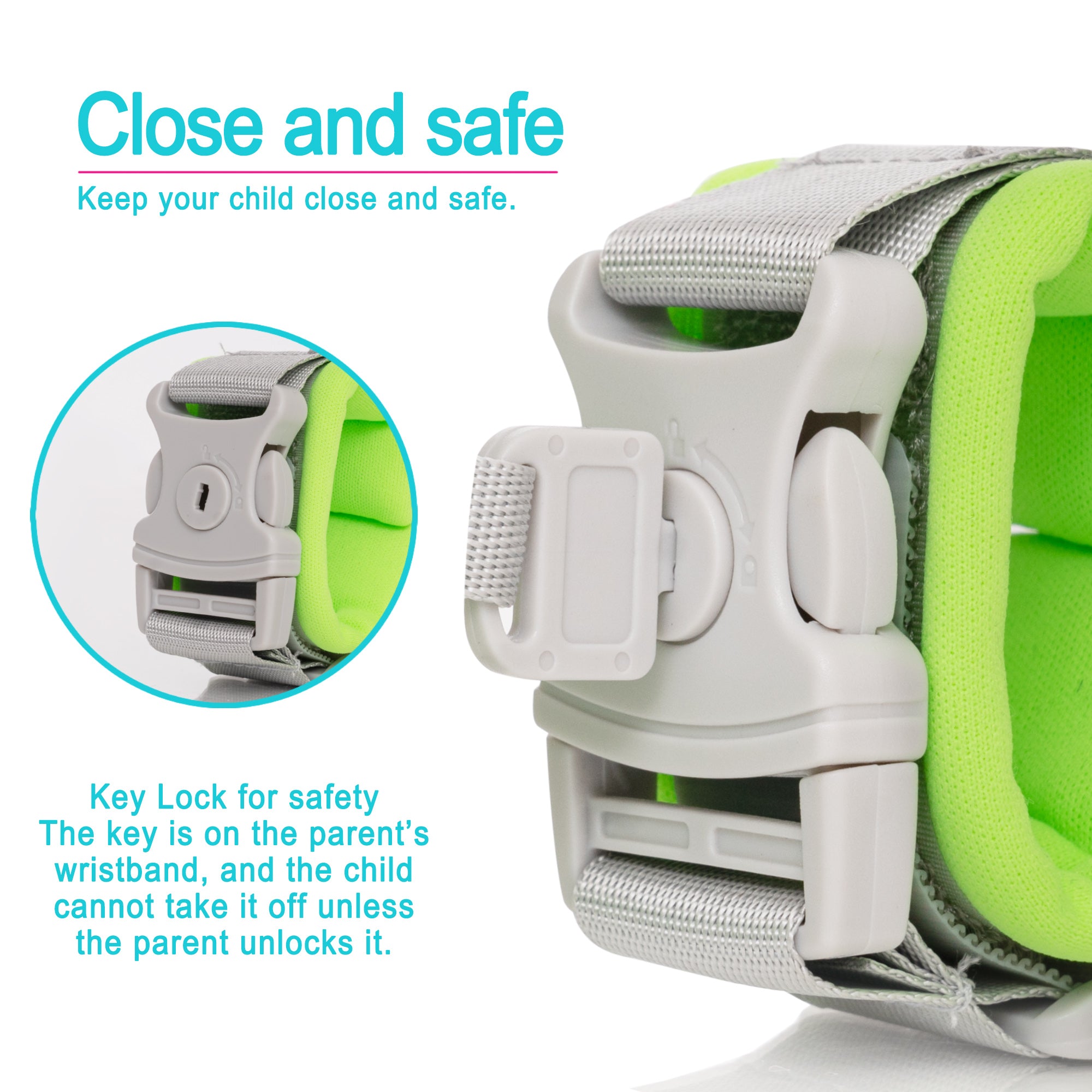 HappyVk -Toddler Leash- Baby Harness Anti-Lost Wrist Link - Ages 1-4