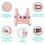 HappyVk -Toddler Leash- Baby Harness Anti-Lost Wrist Link - Ages 1-4- Pink