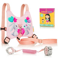 HappyVk -Toddler Leash- Baby Harness Anti-Lost Wrist Link - Ages 1-4- Pink