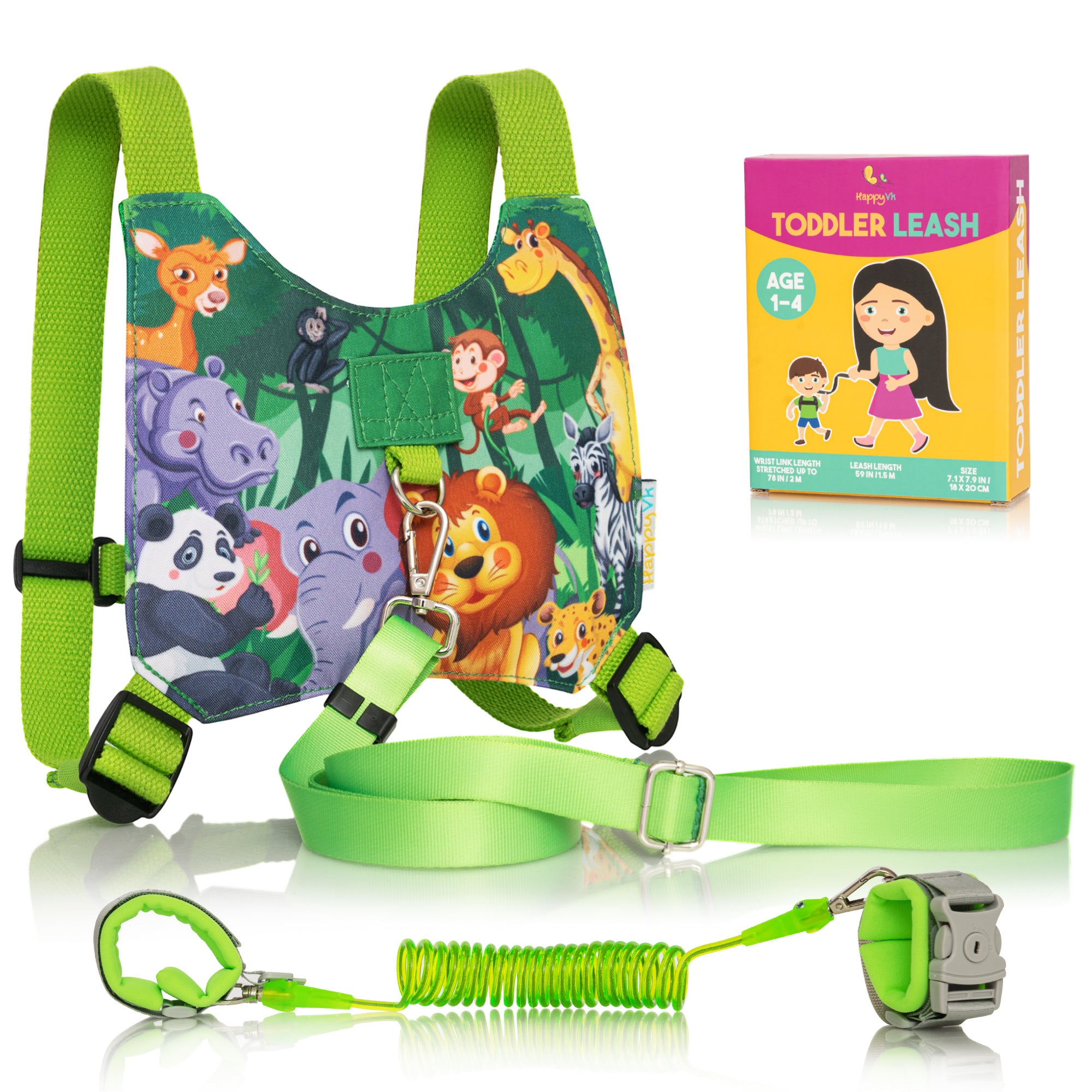HappyVk -Toddler Leash- Baby Harness Anti-Lost Wrist Link - Ages 1-4