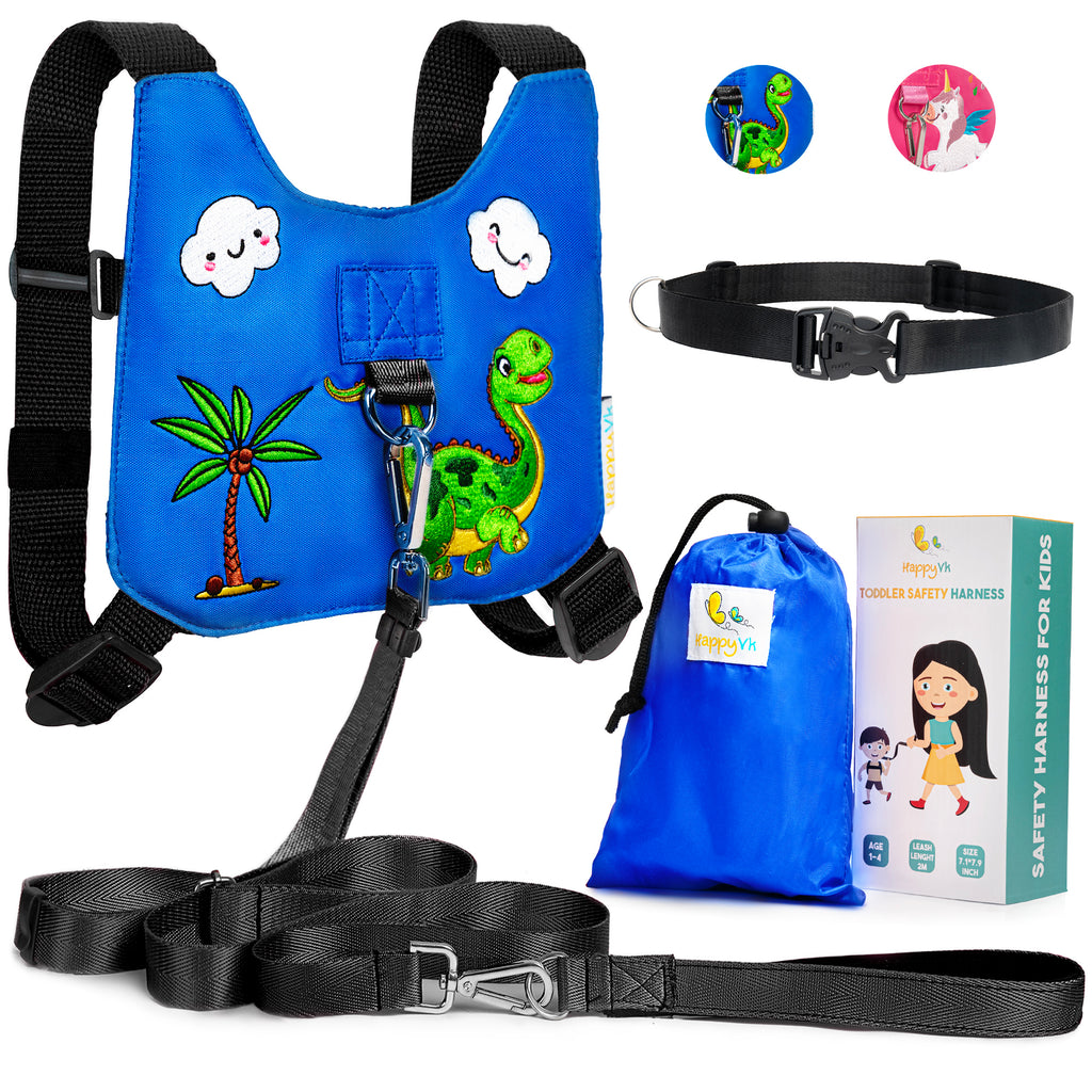 HappyVk-Toddler Leash-Baby Leash and Belt for Parents- Ages 1-4- Dinosaur