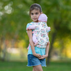 HappyVk -Baby Doll Carrier -Reborn Baby Doll Accessories -Vintage Flowers