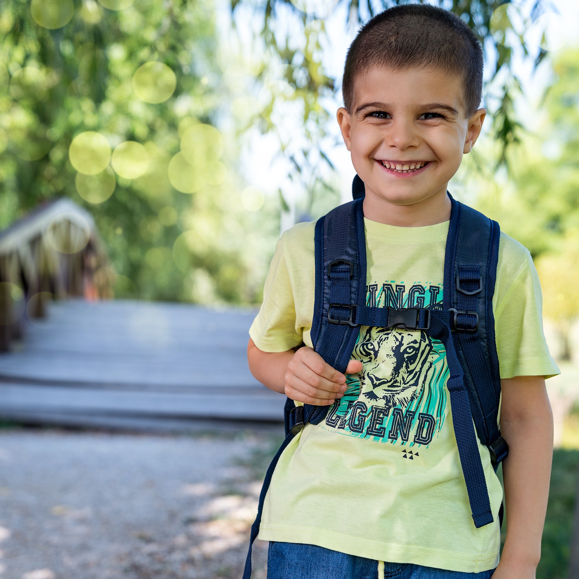 HappyVk- Packable Kids Backpack Luminous Galaxy 9L, 3-5 years old, Lightweight Toddler backpack, Foldable Kids Hiking Daypack with Rain Cover included