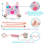 HappyVk -Toddler Leash- Baby Harness Anti-Lost Wrist Link - Ages 1-4- Pink
