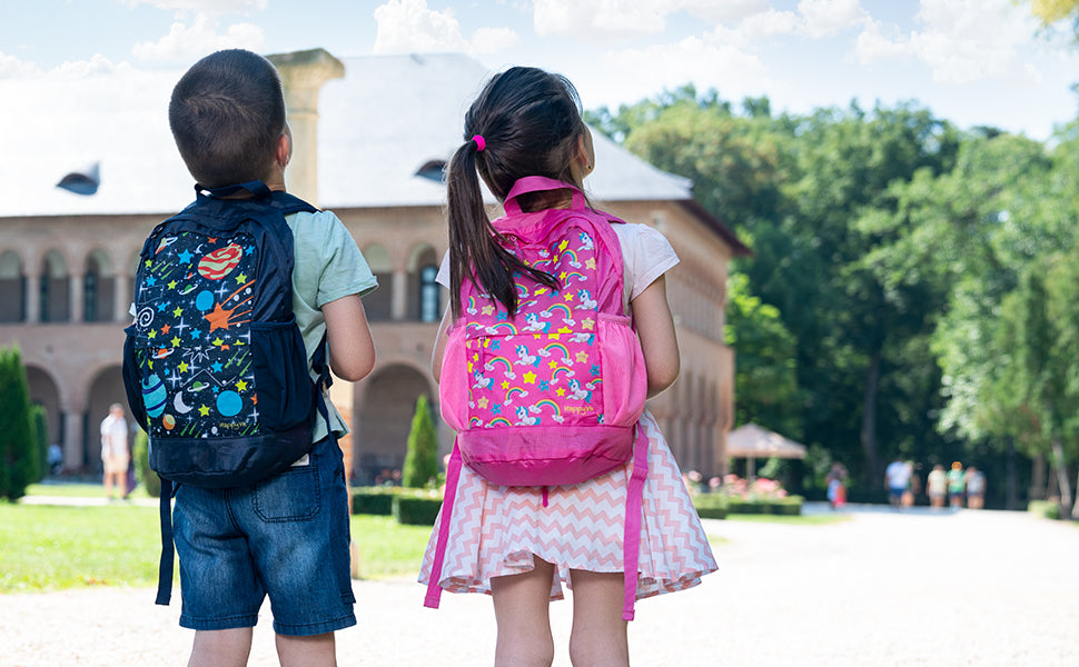 HappyVk- Packable Kids Backpack Luminous Unicorn 9L, 3-5 years old, Lightweight Toddler backpack, Foldable Kids Hiking Daypack with Rain Cover included